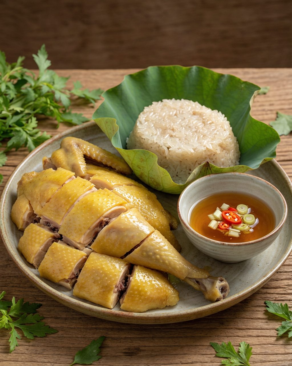 Gà Ta Hấp Mắm Nhĩ