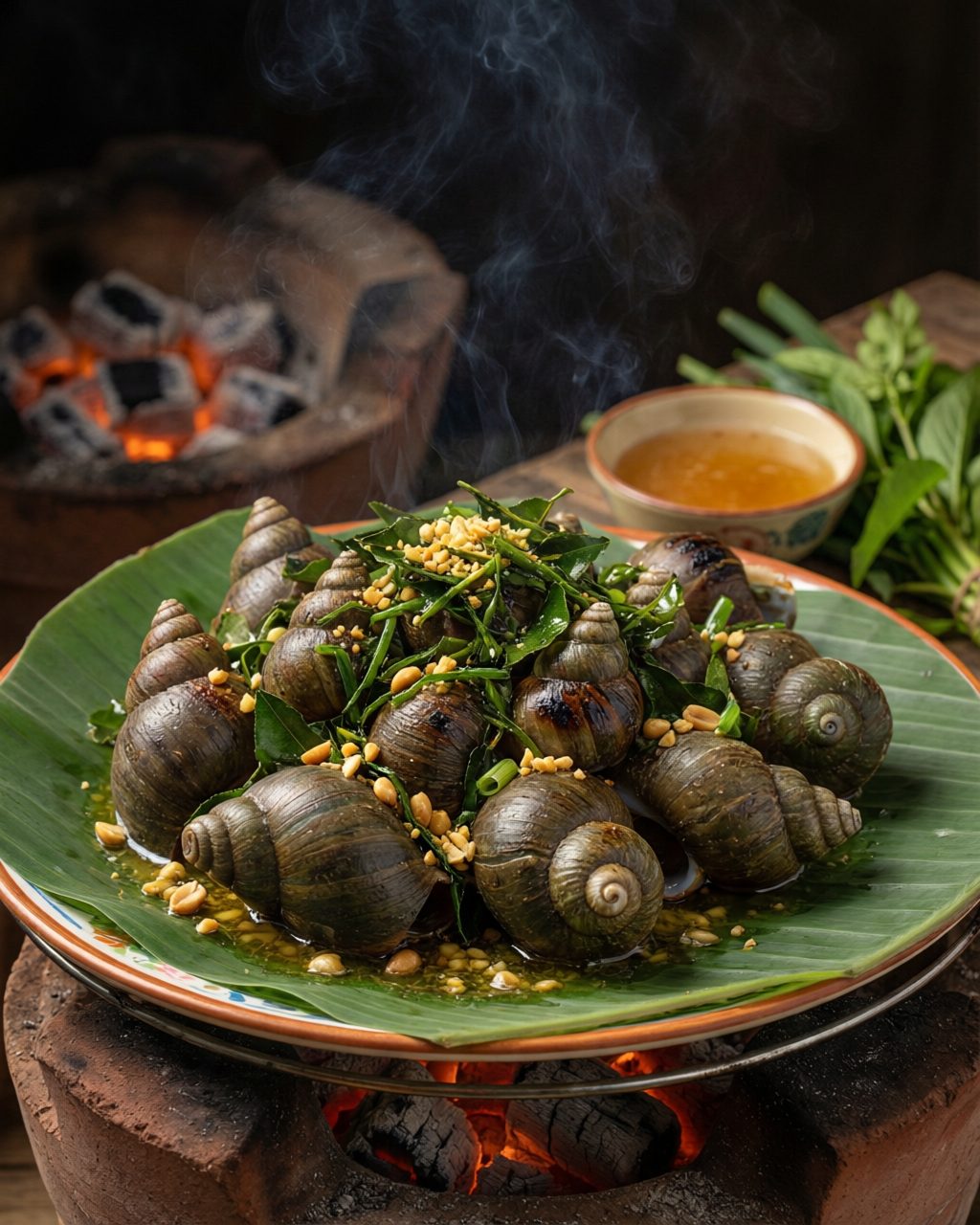 Ốc Bươu Nướng Lá Chanh